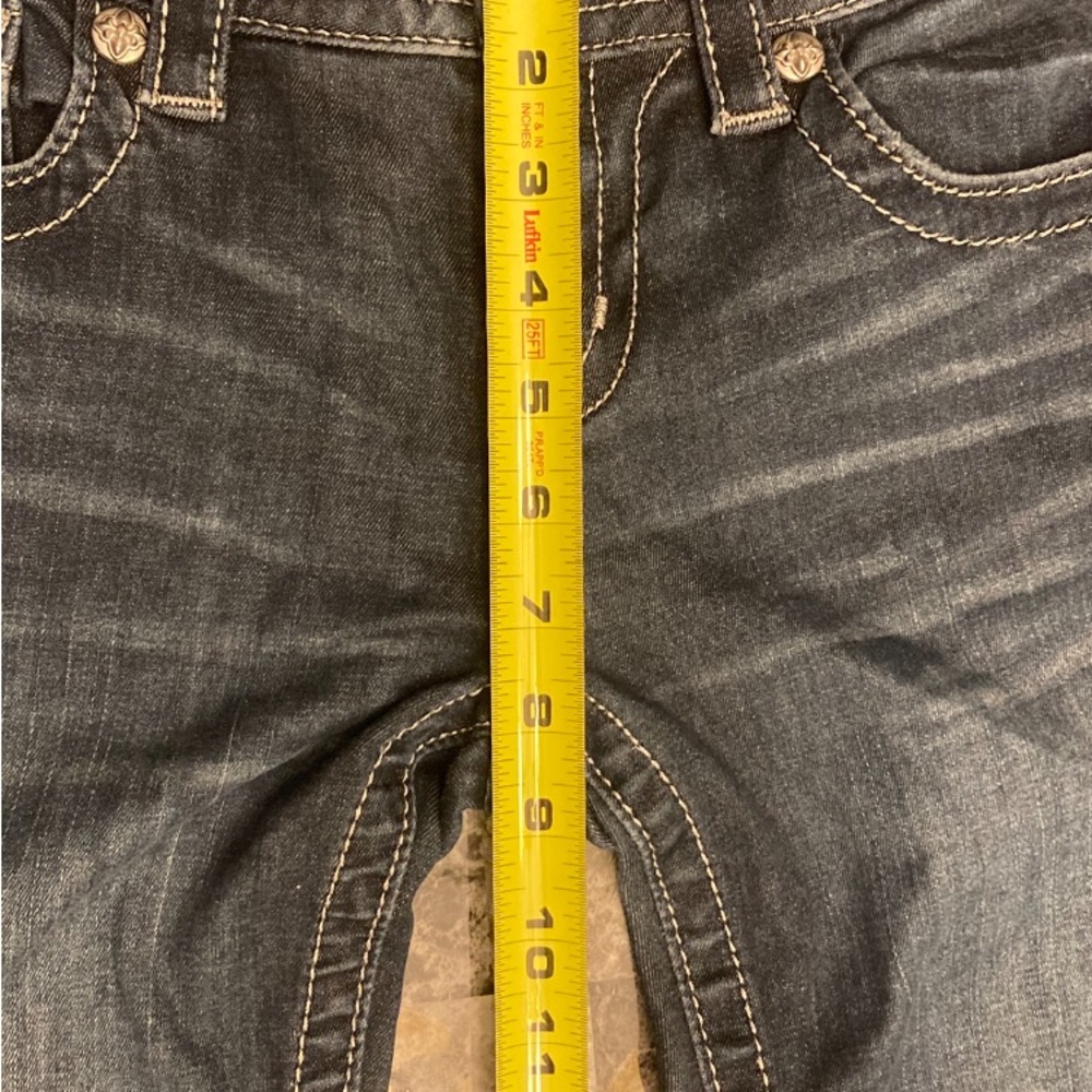 Miss Me Woman’s Denim Straight Leg Jeans Festival/Rodeo Intricate Silver detail - Picture 15 of 16